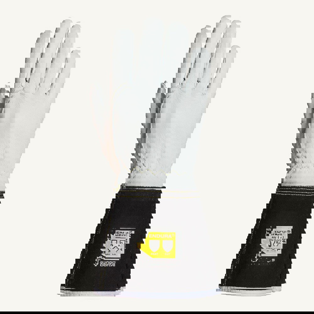 Cut & Puncture Resistant Gloves; Coating Material: Uncoated ; Coating Coverage: Uncoated ; Glove Type: Cut-Resistant ; ANSI/ISEA Cut Resistance Level: A4 ; Primary Material: Leather ; ANSI/ISEA Abrasion Resistance Level: 4