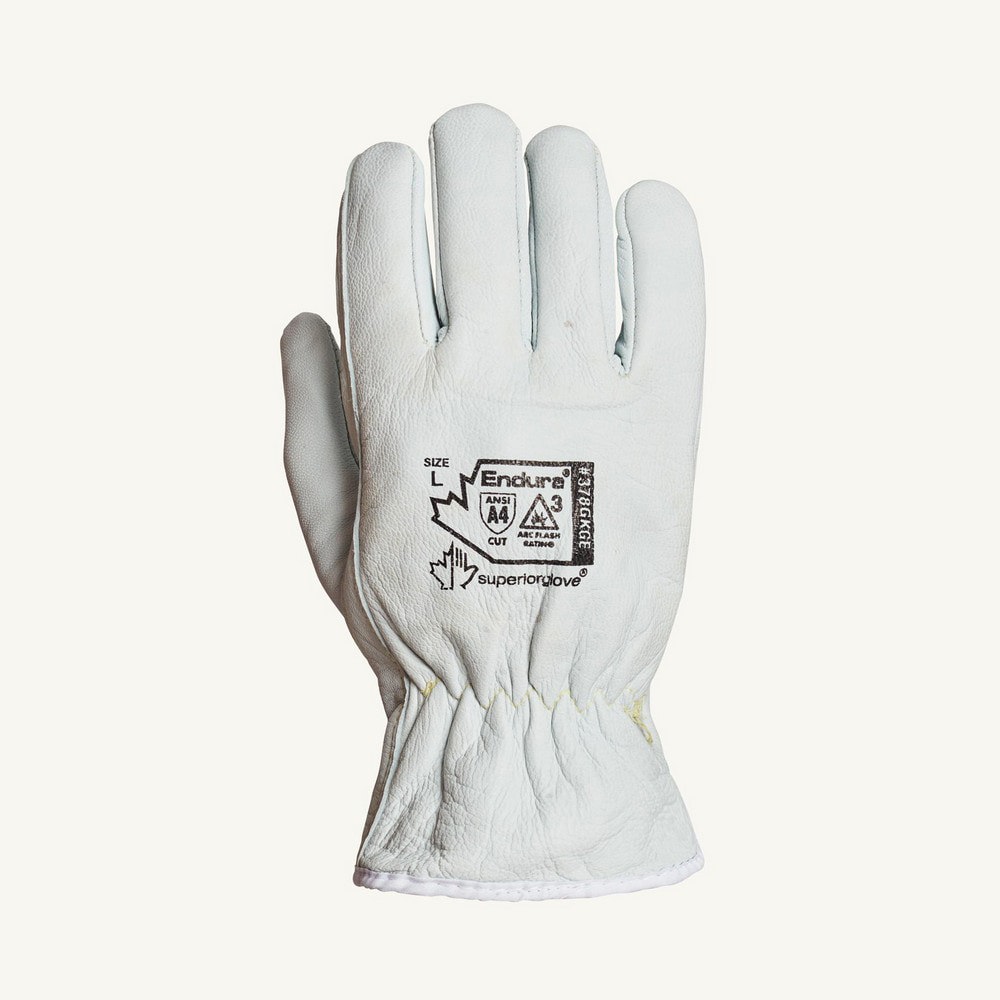 Cut, Puncture & Abrasion-Resistant Gloves: Superior Glove Works 378GKGVBE, Size Medium, ANSI Cut A6, ANSI Puncture 4, Goatskin Leather Lined, Goatskin