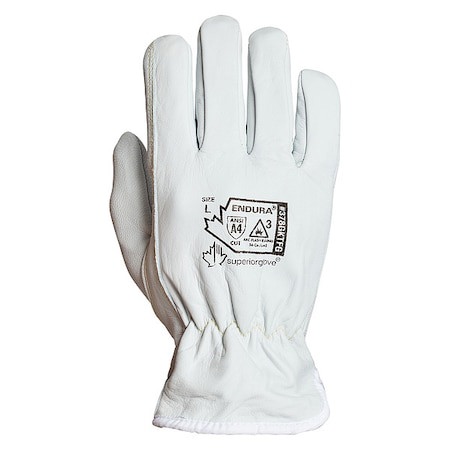 Cut & Puncture-Resistant Gloves: Superior Glove Works 378GKTFG, Size Small, ANSI Cut A5, ANSI Puncture 3, Engineered Yarn Lined, Goatskin