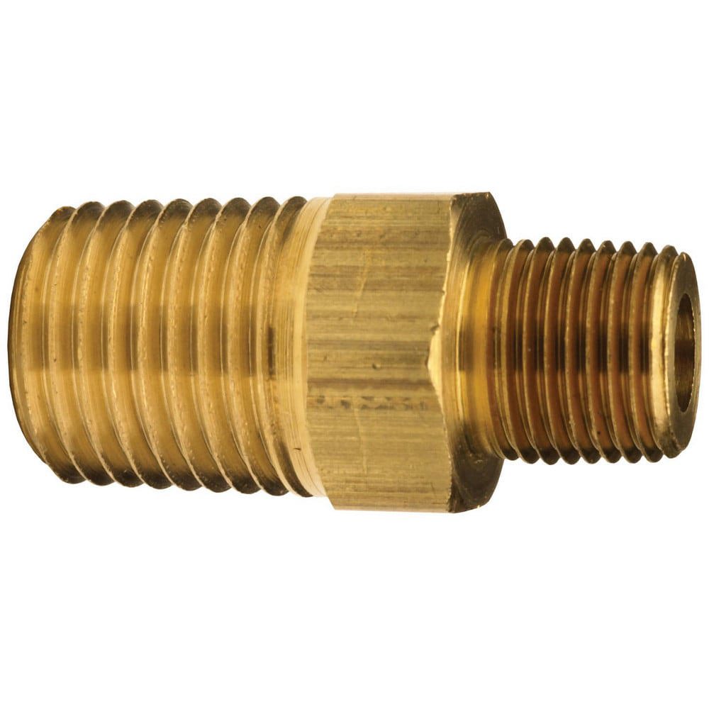 Brass & Chrome Pipe Fittings; Fitting Type: Adapter Female to Male Reducer ; Fitting Size: 3/4 x 1/2 ; End Connections: MNPT ; Connection Type: Threaded ; Pressure Rating (psi): 1000 ; Fitting Shape: Straight