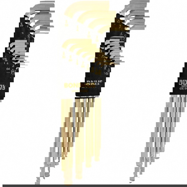 Hex Key Sets; Ball End: Yes ; Tool Type: Hex ; Handle Type: L-Handle ; Measurement Type: SAE ; Hex Size: 0.05 in; 1/16 in; 1/4 in; 1/8 in; 3/16 in; 3/32 in; 5/16 in; 5/32 in; 5/64 in; 7/32 in; 7/64 in; 9/64 in ; Hex Size Range (Inch): 0.050 - 5/16