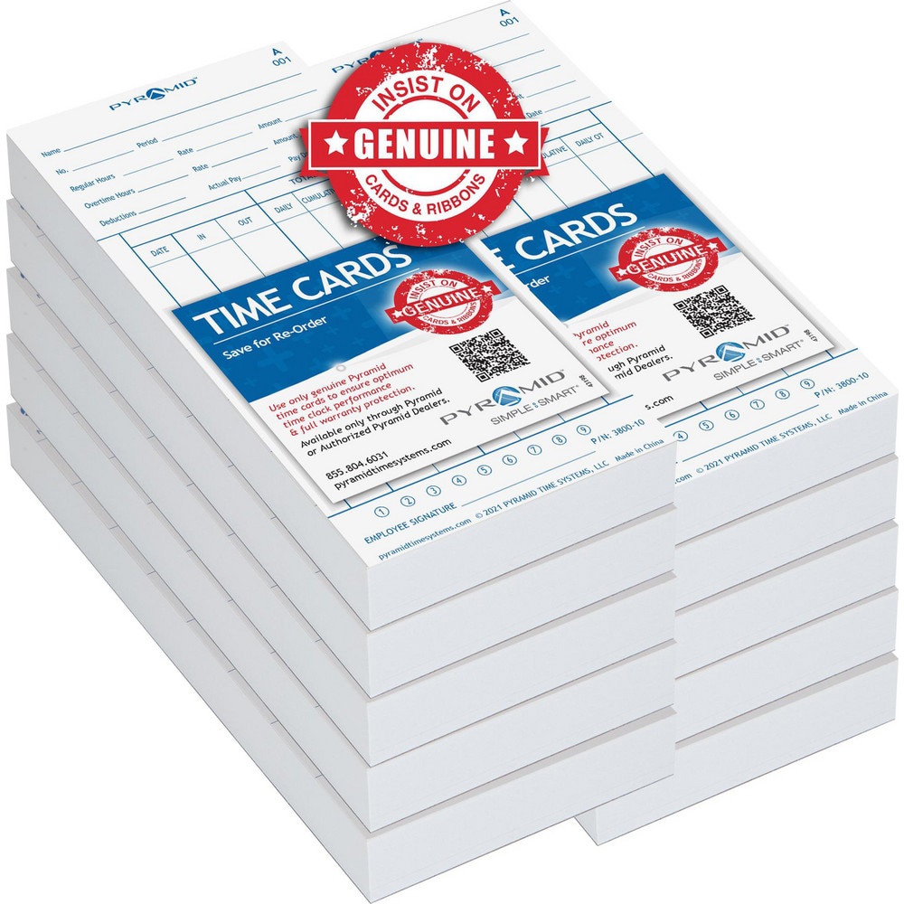 Pyramid Time Cards, 1000/Pack