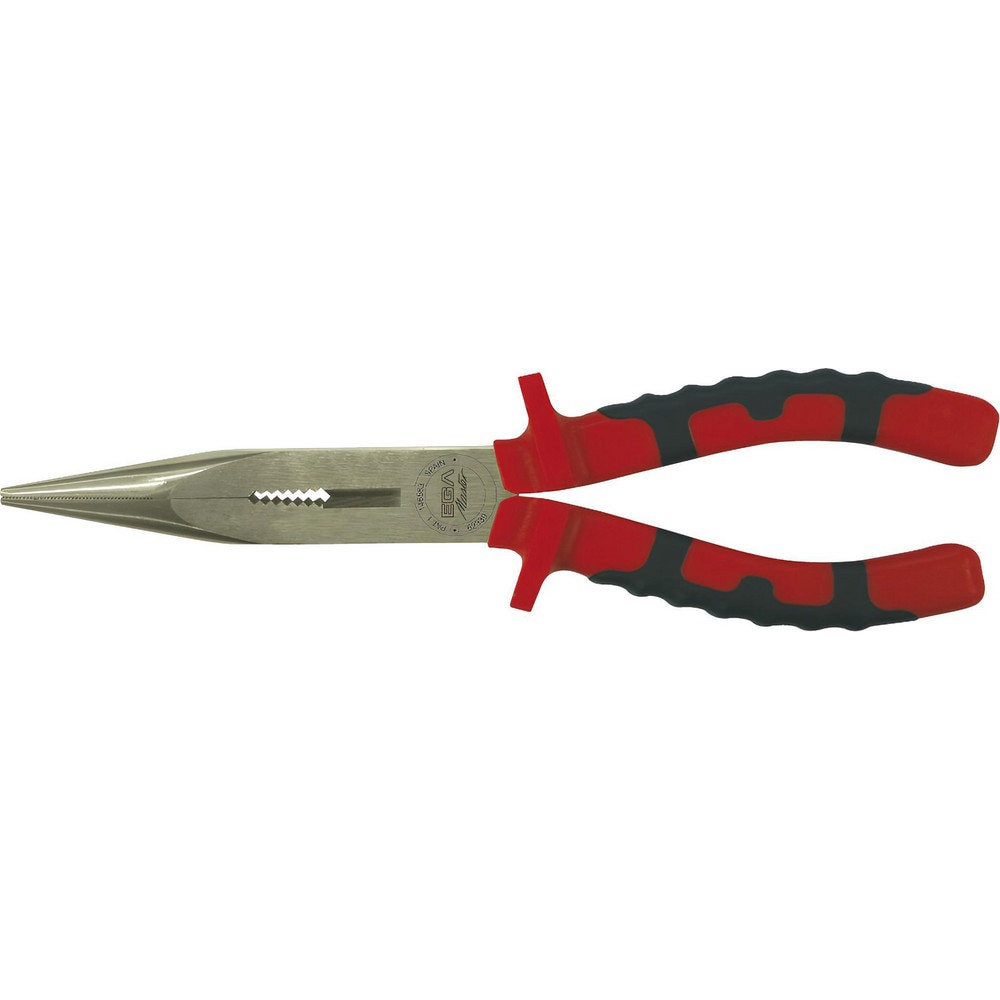 Long Nose Pliers; Pliers Type: Long Nose Pliers ; Jaw Texture: Serrated ; Jaw Length (mm): 56.00 ; Jaw Width (mm): 17.00 ; Jaw Bend: 0 ; Handle Type: Ergonomic; Non-Slip