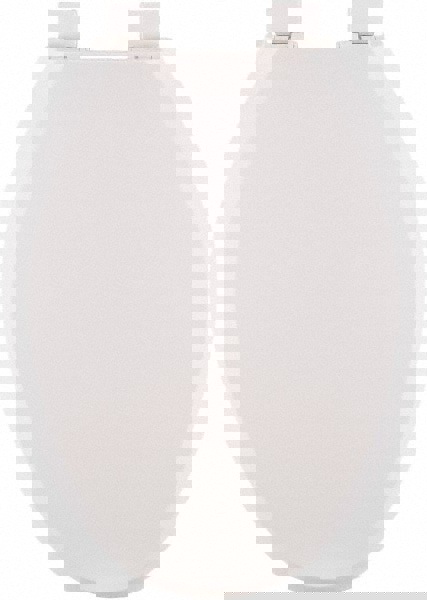 18.6 Inch Long, 1-3/4 Inch Inside Width, Polypropylene, Elongated, Closed Front with Cover, Toilet Seat