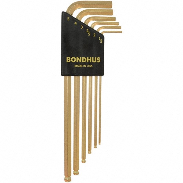 Hex Key Sets; Ball End: Yes ; Tool Type: Hex ; Handle Type: L-Handle ; Measurement Type: Metric ; Hex Size: 1.5 - 5 mm ; Hex Size Range (mm): 1.5 - 5