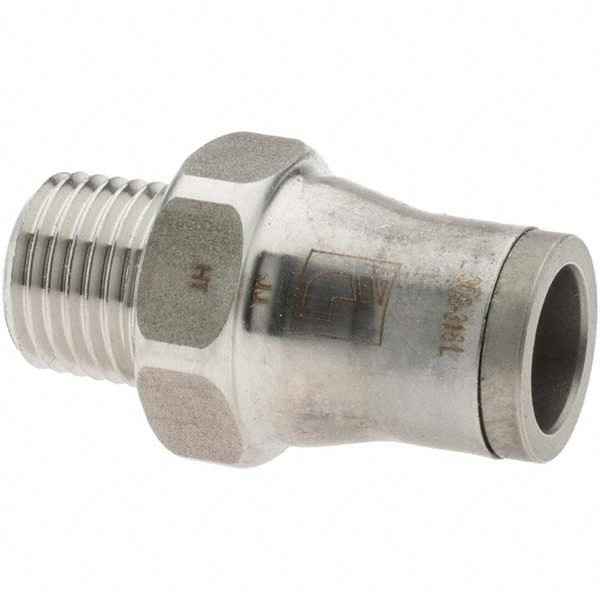 Push-To-Connect Tube to Male & Tube to Male BSPT Tube Fitting: 1/4
