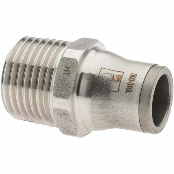 Push-To-Connect Tube to Male & Tube to Male BSPT Tube Fitting: 1/2