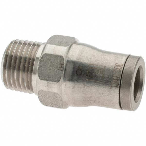 Push-To-Connect Tube to Male & Tube to Male NPT Tube Fitting: Male Connector, 1/8