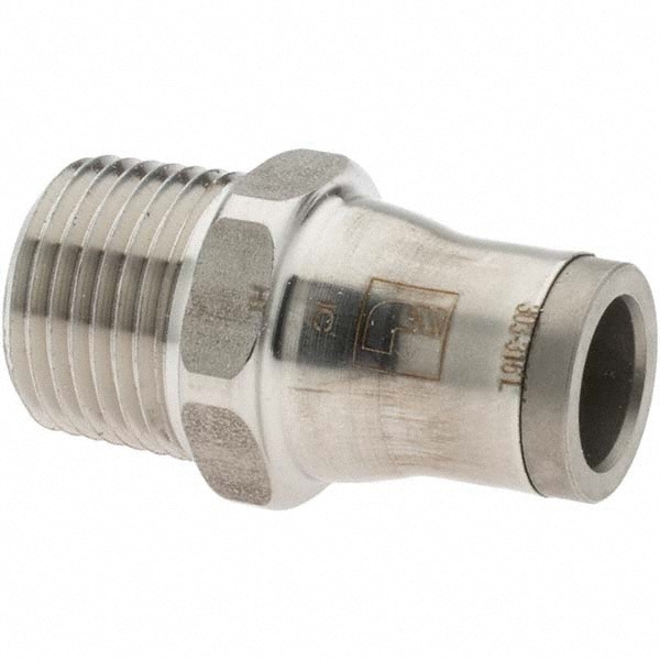 Push-To-Connect Tube to Male & Tube to Male NPT Tube Fitting: 3/8