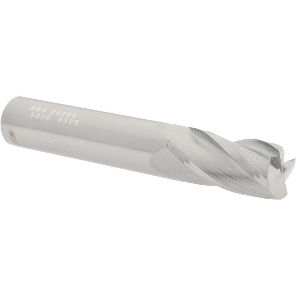 Corner Radius End Mill: 1/2