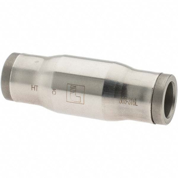 Push-To-Connect Tube to Tube Tube Fitting: Union, Straight, 3/8