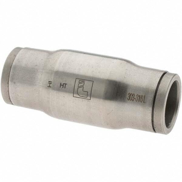 Push-To-Connect Tube to Tube Tube Fitting: Union, Straight, 1/2