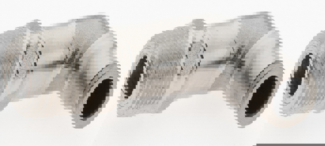 Push-To-Connect Tube to Male & Tube to Male NPT Tube Fitting: Extended Male Elbow, 1/4