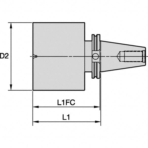 Rotary Tool Holder Blank: Taper Shank, CVKV50 Taper, 4