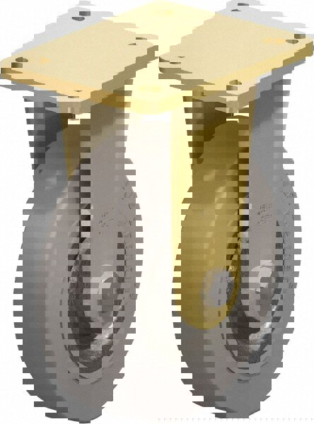 Rigid Top Plate Caster: Solid Rubber, 6-1/2