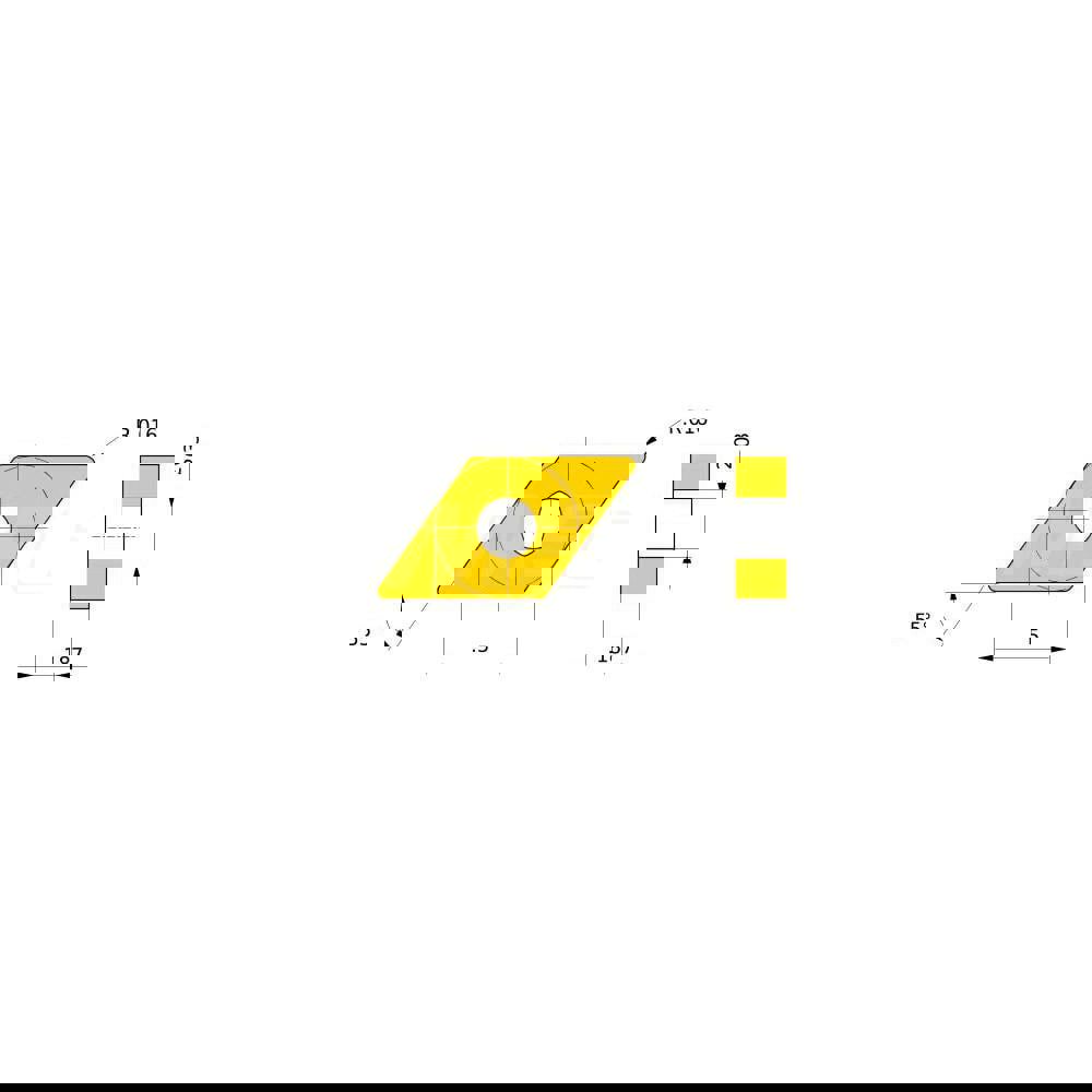 Turning Insert: DNMG431MA UE6110, Solid Carbide