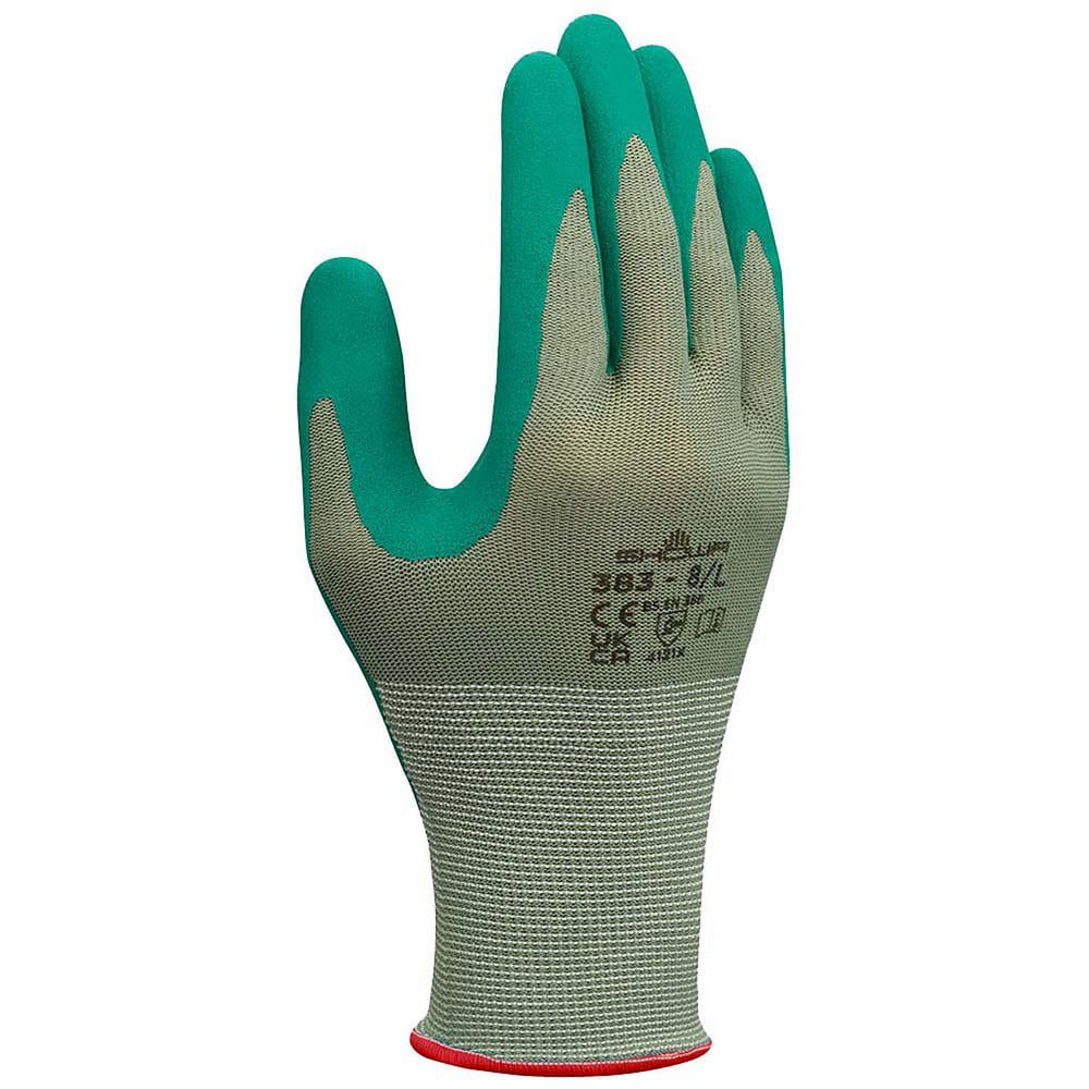 Work Gloves: X-Large, Nitrile-Coated Polyester, General Purpose, Biodegradable