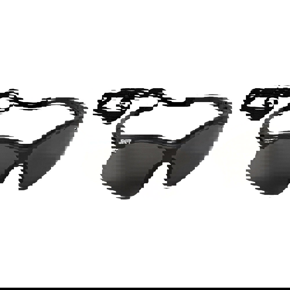 Safety Glass: Scratch-Resistant, Polycarbonate, Smoke Lenses, Full-Framed, UV Protection