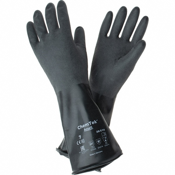Chemical Resistant Gloves: AlphaTEC 38-514, 14.00 mil, Unsupported