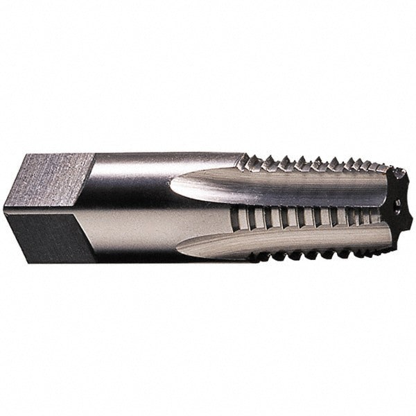 1/8-27 NPT, 5 Flutes, Bright Finish, High Speed Steel, Interrupted Thread Pipe Tap