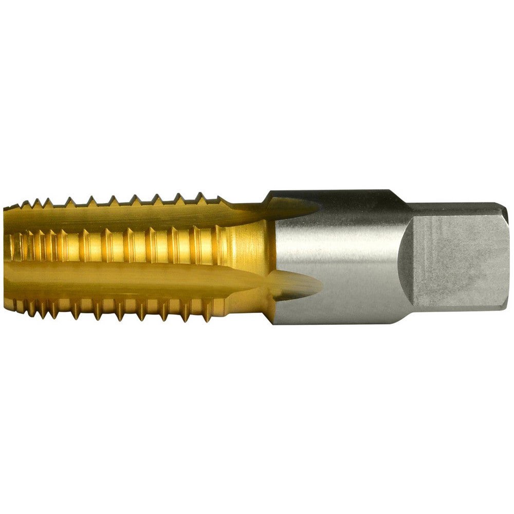 1/4-18 NPTF, 5 Flutes, TiN Coated, High Speed Steel, Interrupted Thread Pipe Tap