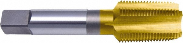 Extension Pipe Tap: 3/8-18 NPTF, 4 Flutes, Taper Chamfer, High Speed Steel