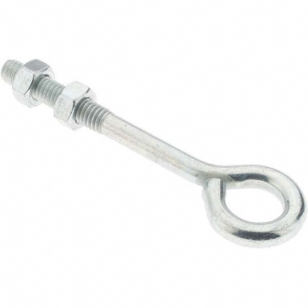 5/16-18, Zinc-Plated Finish, Steel Wire Turned Eye Bolt