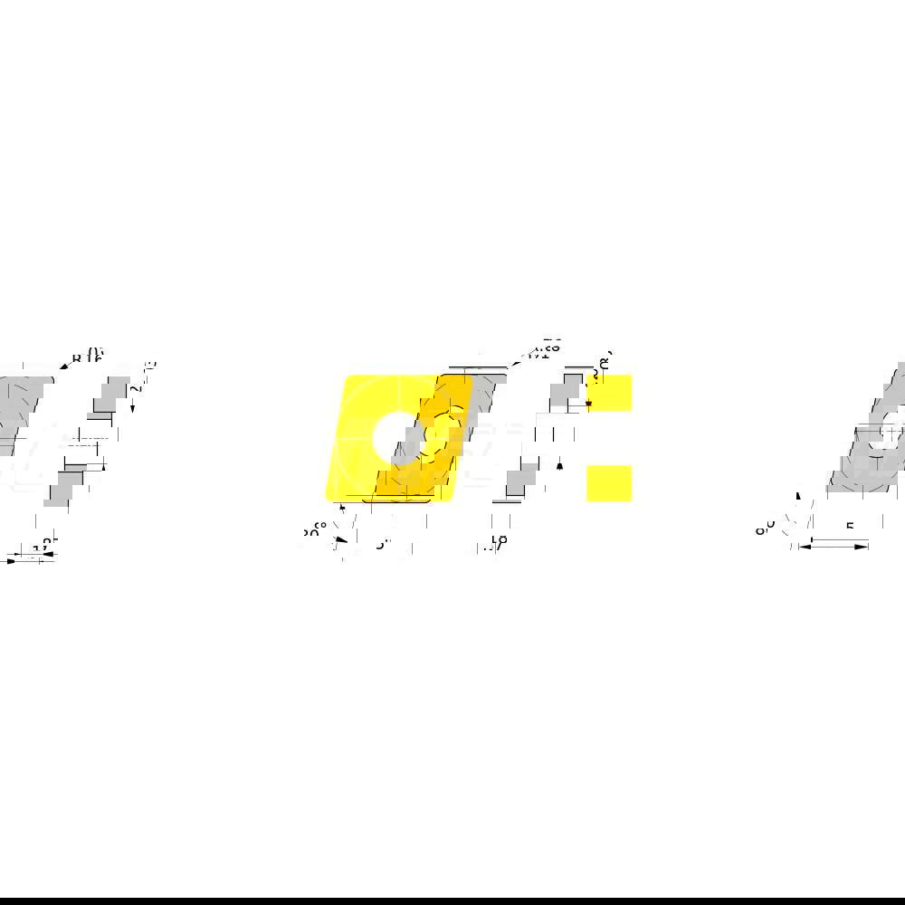 Turning Insert: CNMG431-MA VP15TF, Solid Carbide
