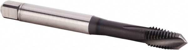 Spiral Flute Tap: M10x1.50 Metric, 3 Flutes, Plug, 6HX Class of Fit, Powdered Metal, TiN/CrC/C Coated