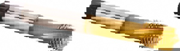 Spiral Flute Tap: M10x1.25, Metric Fine, 3 Flute, Plug, 6HX Class of Fit, Powdered Metal, TiCN & TiN Finish