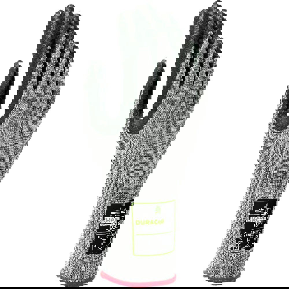 Cut, Puncture & Abrasive-Resistant Gloves: Size M, ANSI Cut A3, ANSI Puncture 2, Nitrile, ATA & HPPE Blend