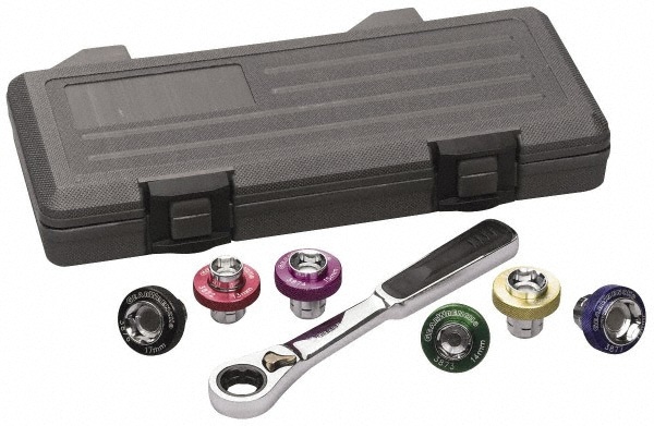 Oil Drain Plug Socket Wrench Set: 7 Pc