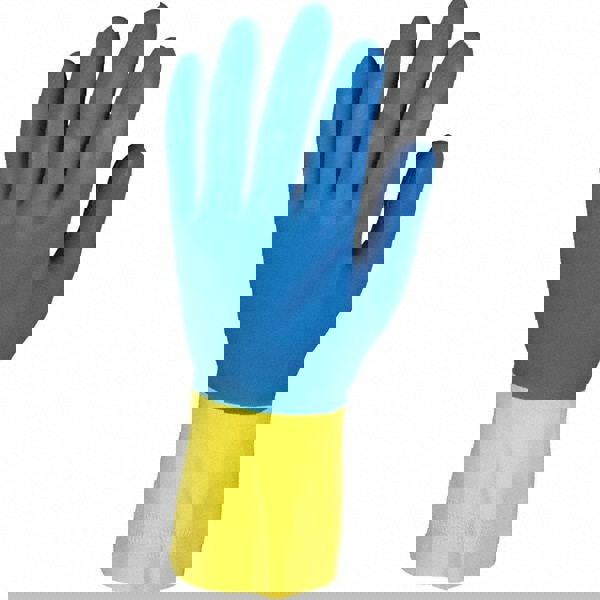 Chemical Resistant Gloves: Small, 27.5 mil Thick, Latex & Neoprene, Supported