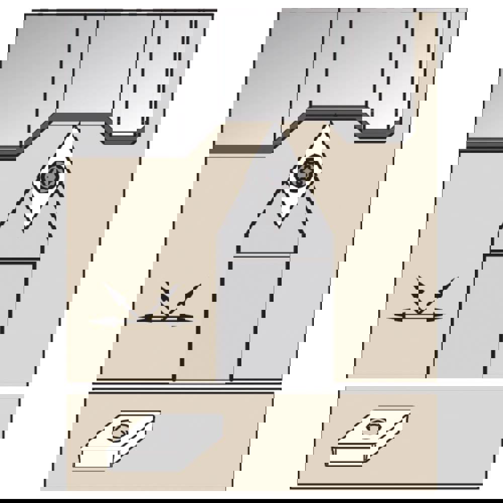Indexable Turning Toolholders; Toolholder Style: SDNCN ; Hand of Holder: Neutral ; Lead Angle: 62.500 ; Insert Compatibility: DC..0702.. ; Insert Holding Method: Screw ; Shank Width (mm): 8.00