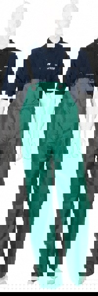 Rain Bib Overalls: Size Large, PVC & Polyester,