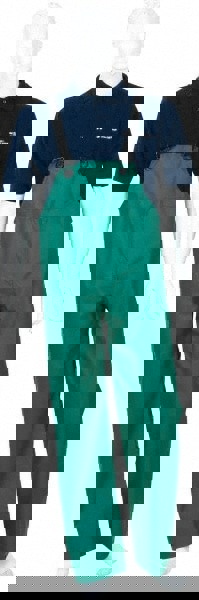 Rain Bib Overalls: Size 3X-Large, Polyester & Polyvinylchloride