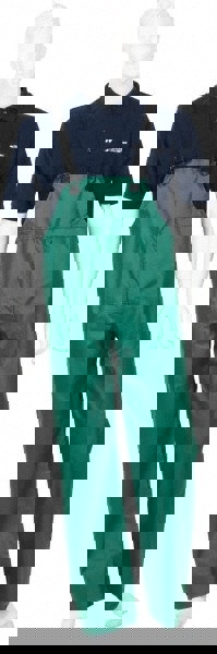 Rain Bib Overalls: Size X-Large, Polyester & Polyvinylchloride