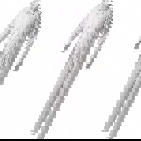 Disposable Coveralls: Size X-Large, Film Laminate, Zipper Closure