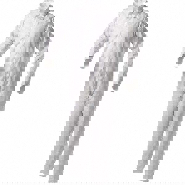 Disposable Coveralls: Size 3X-Large, Film Laminate, Zipper Closure