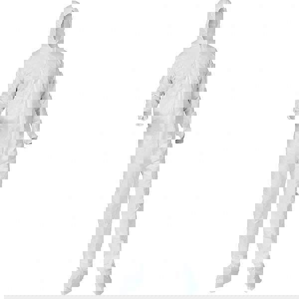 Disposable Coveralls: Size Medium, Polypropylene, Zipper Closure