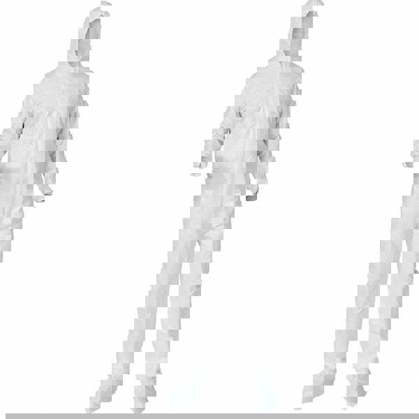 Disposable Coveralls: Size Large, Polypropylene, Zipper Closure