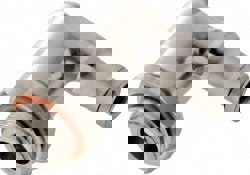 Push-To-Connect Tube to Metric Thread Tube Fitting: Extended Male Elbow, M5 x 0.8 Thread