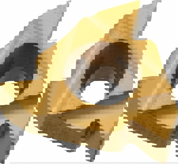 Laydown Threading Insert: 16 ER G60 P25C/GOLD, Solid Carbide