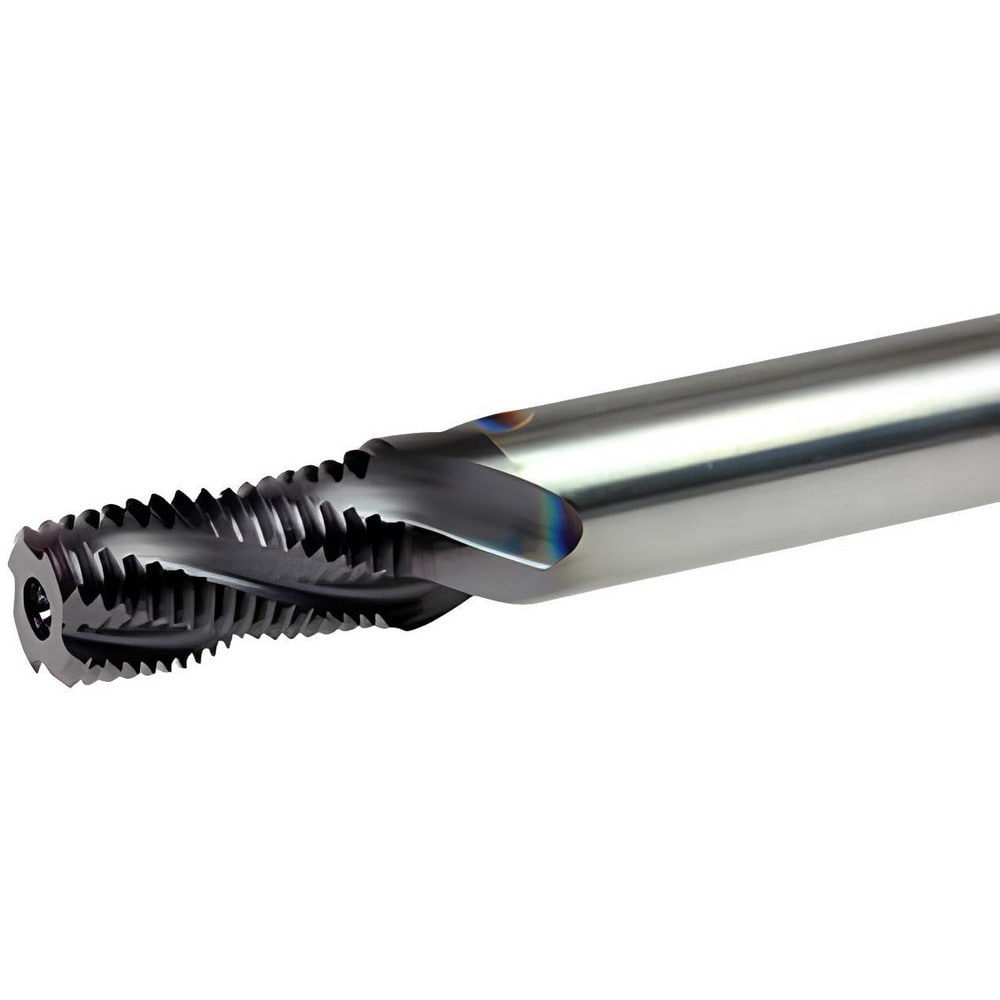 Helical Flute Thread Mill: M20x1.5, 4 Flute, 16.00 mm Shank Dia, Solid Carbide