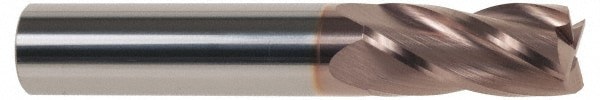 Square End Mill: 25/64'' Dia, 1'' LOC, 7/16'' Shank Dia, 2-3/4'' OAL, 4 Flutes, Solid Carbide