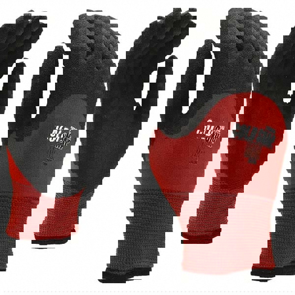 General Purpose Work Gloves: Medium, Polyvinylchloride Coated, Brushed Acrylic Inner & Nylon Outer