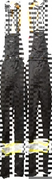 Bib Overalls: Size L, Black, Polyester