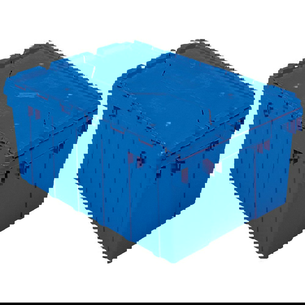 Totes & Storage Containers; Container Type: Attached-Lid; Stack & Nest ; Overall Height: 9in ; Overall Width: 15 ; Overall Length: 21.5 ; Load Capacity Range: Lighter Than 50 Lb ; Load Capacity: 35 lb