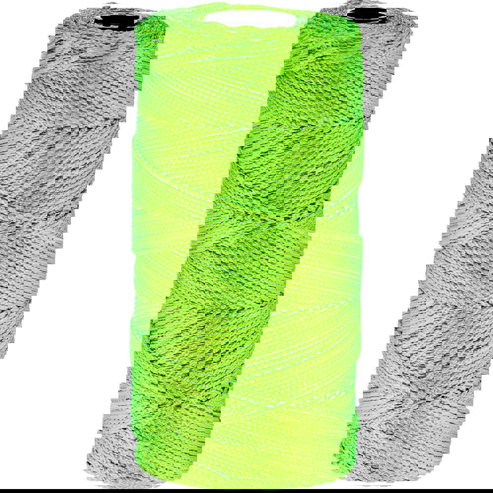Twine; Twine Type: Twine Tube ; Twine Construction: Braided ; Material: Nylon ; Color: Green ; Twine Size: 1000 ; Breaking Strength (Lb.): 165.00