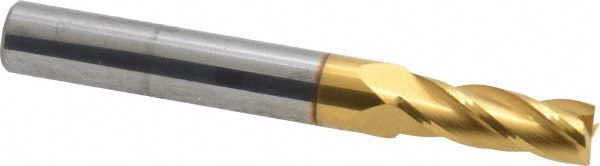 Square End Mill: 17/64'' Dia, 3/4'' LOC, 5/16'' Shank Dia, 2-1/2'' OAL, 4 Flutes, Solid Carbide